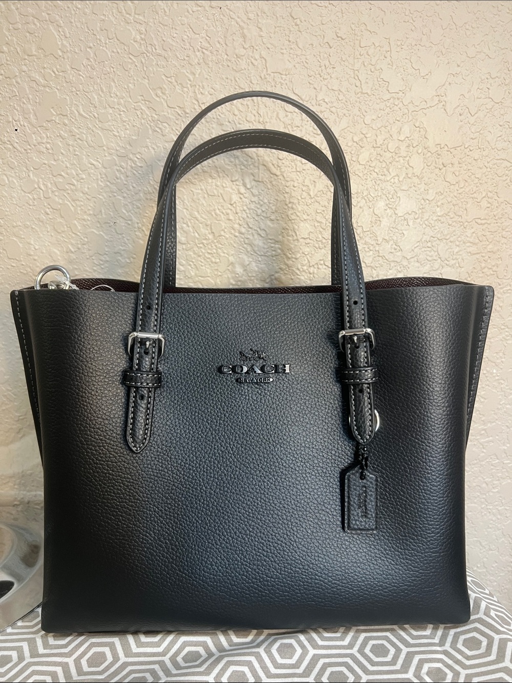 Coach Black LTH TNL HW MOLLIE 25. CV966 SV/BLACK